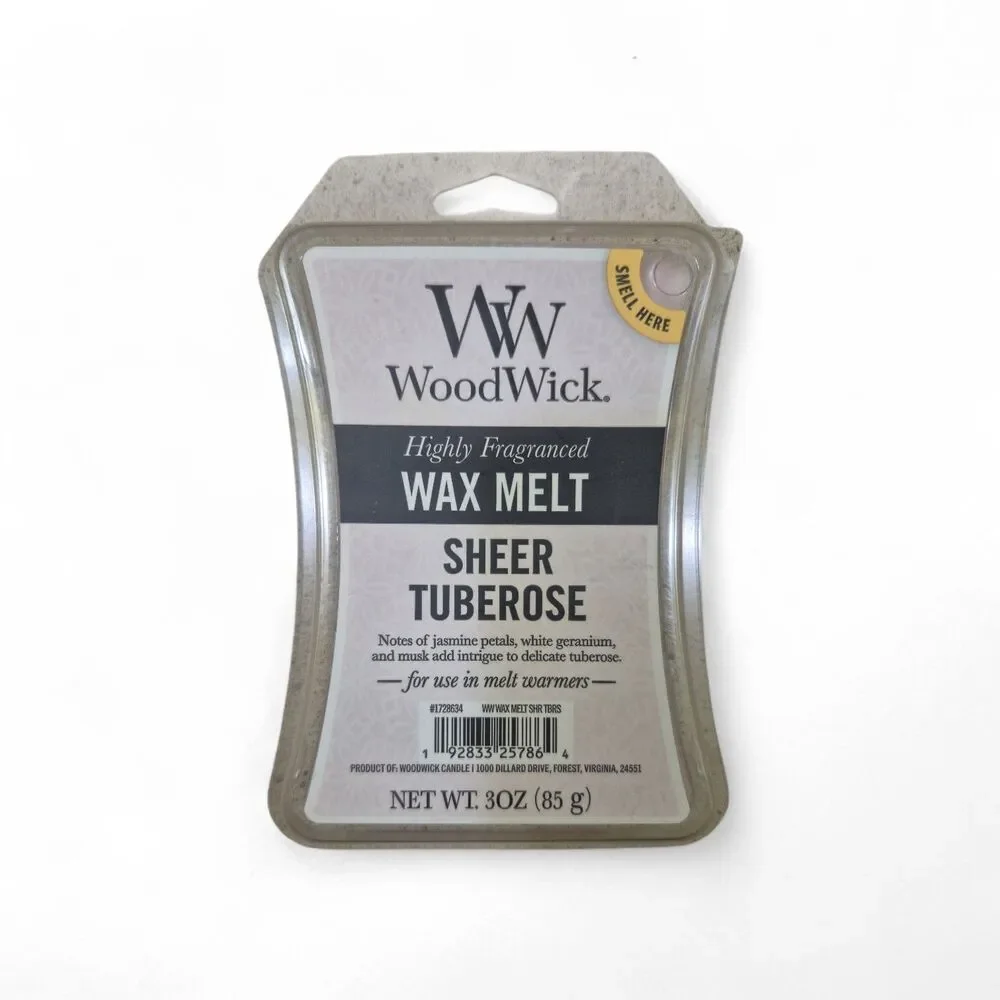 WoodWick Sheer Tuberose Highly Fragranced Scented Wax Melts 6 Count 3 oz